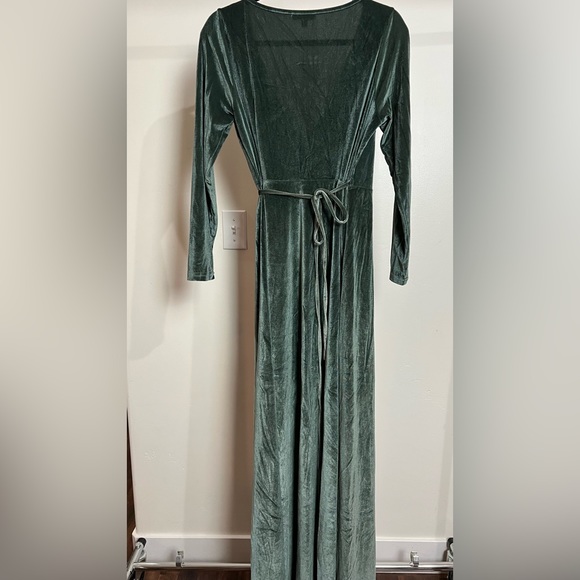 Esmerelda Velvet Wrap Maxi Dress - Picture 11 of 14